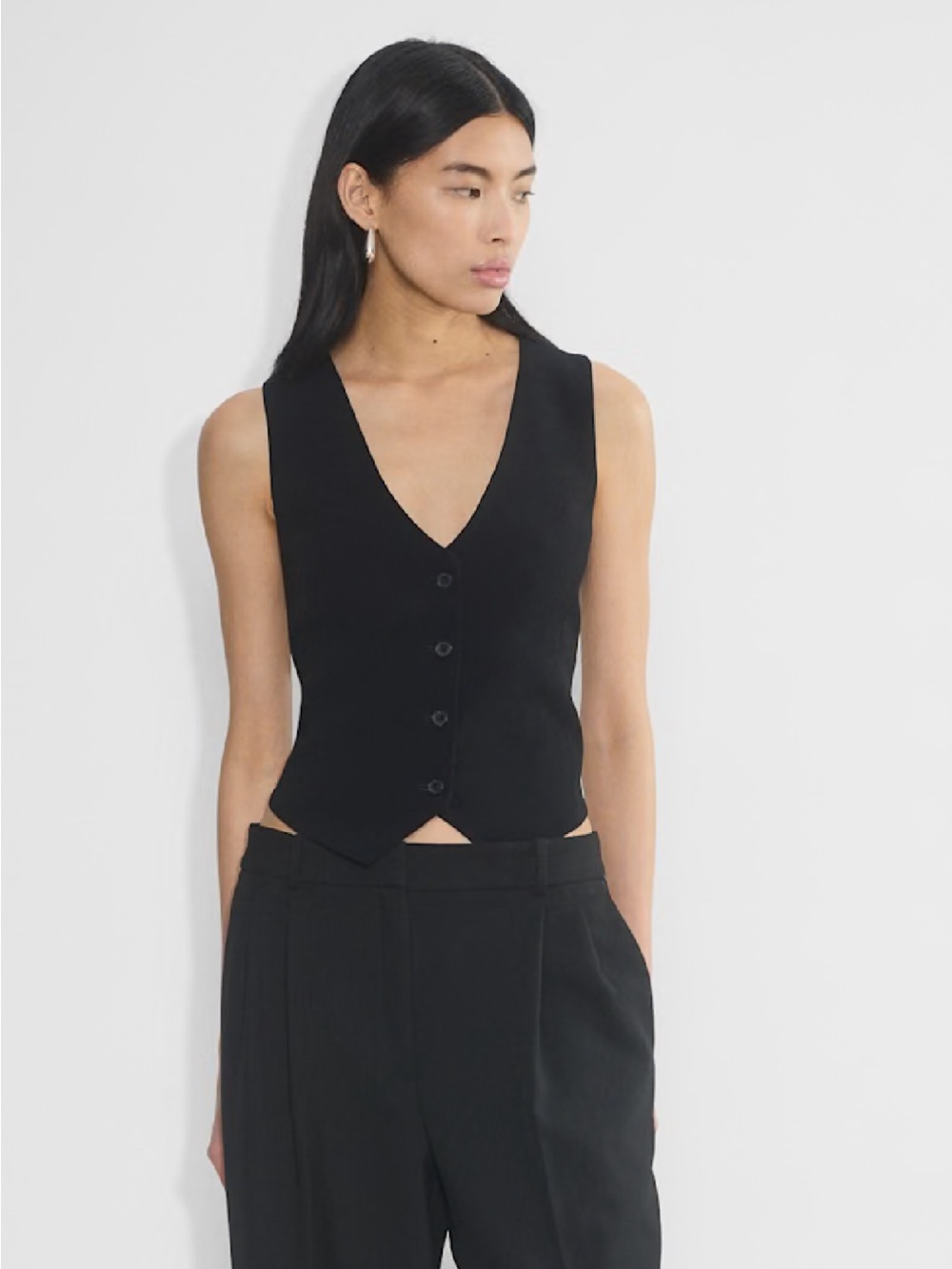Aritzia Black Deniro Vest